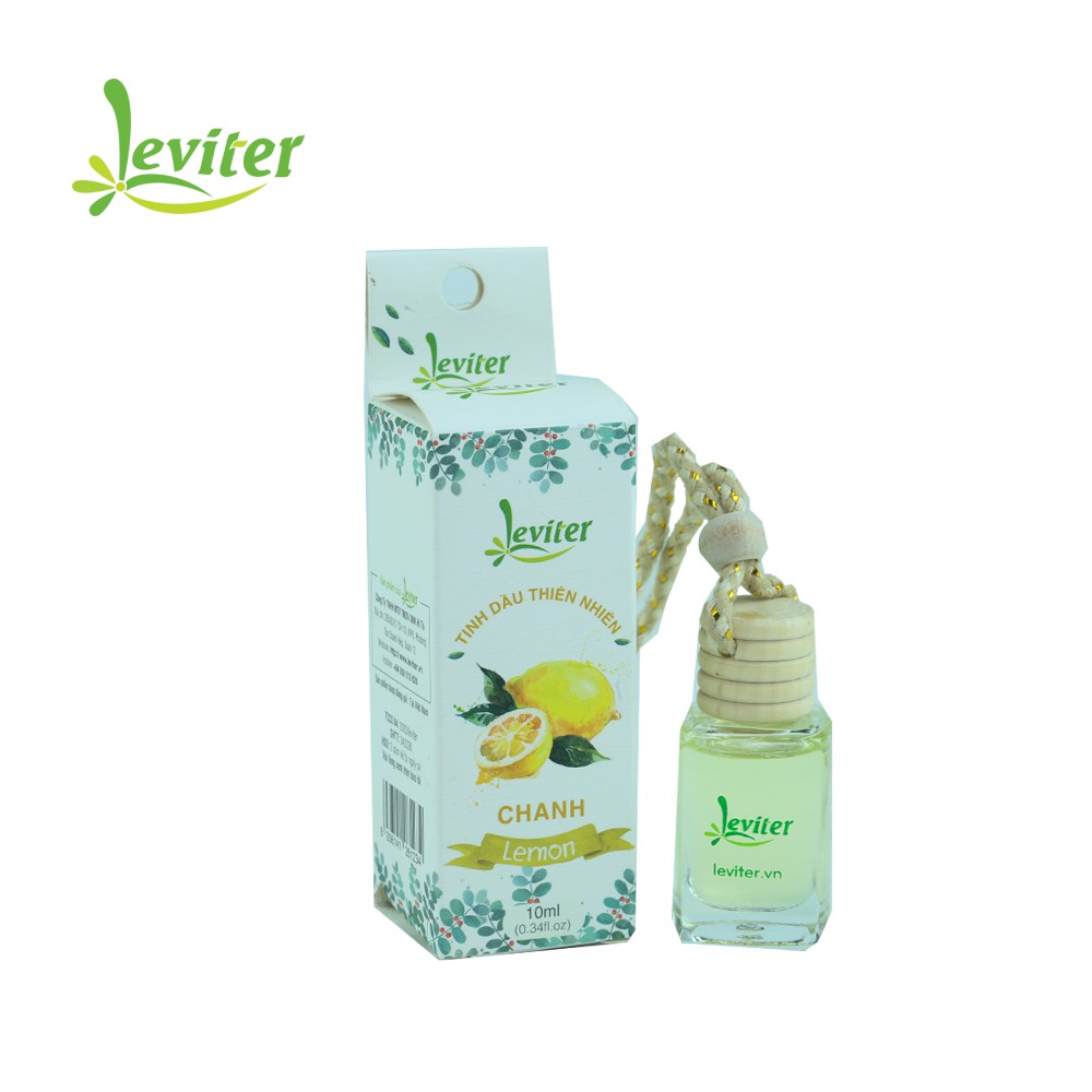 Tinh dầu treo xe ô tô, tủ quần áo Leviter Chanh Lemon essential oil 10ml