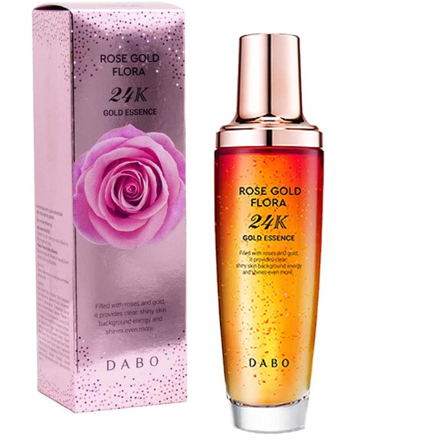Tinh chất serum trắng da, chống lõa hóa, xóa xạm nám từ vàng 24K DABO Rose Gold Flora 24k Gold Essence Hàn Quốc130ml
