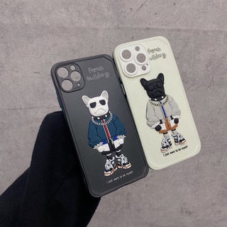Ốp lưng iphone - ốp iphone chó bull nổi 2 màu cool ngầu
