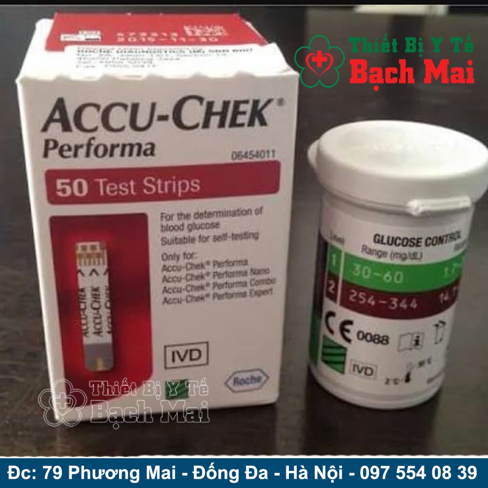 Que Thử Đường Huyết Accu chek Performa 50 Que