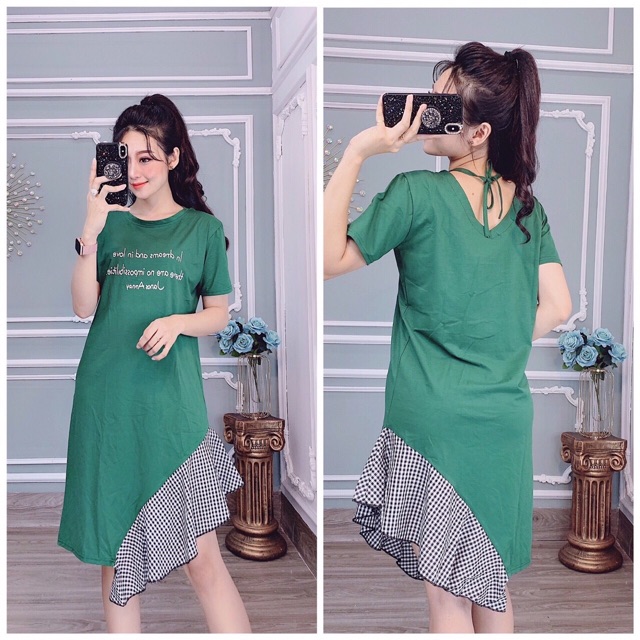 Đầm bigsize dáng suông thun thái form từ 50-70kg | BigBuy360 - bigbuy360.vn