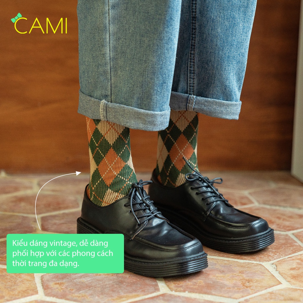 Vớ lên nam nữ cổ cao đơn giản dễ phối với nhiều trang phục khác nhau theo phong cách vintage - Cami - CMPK243