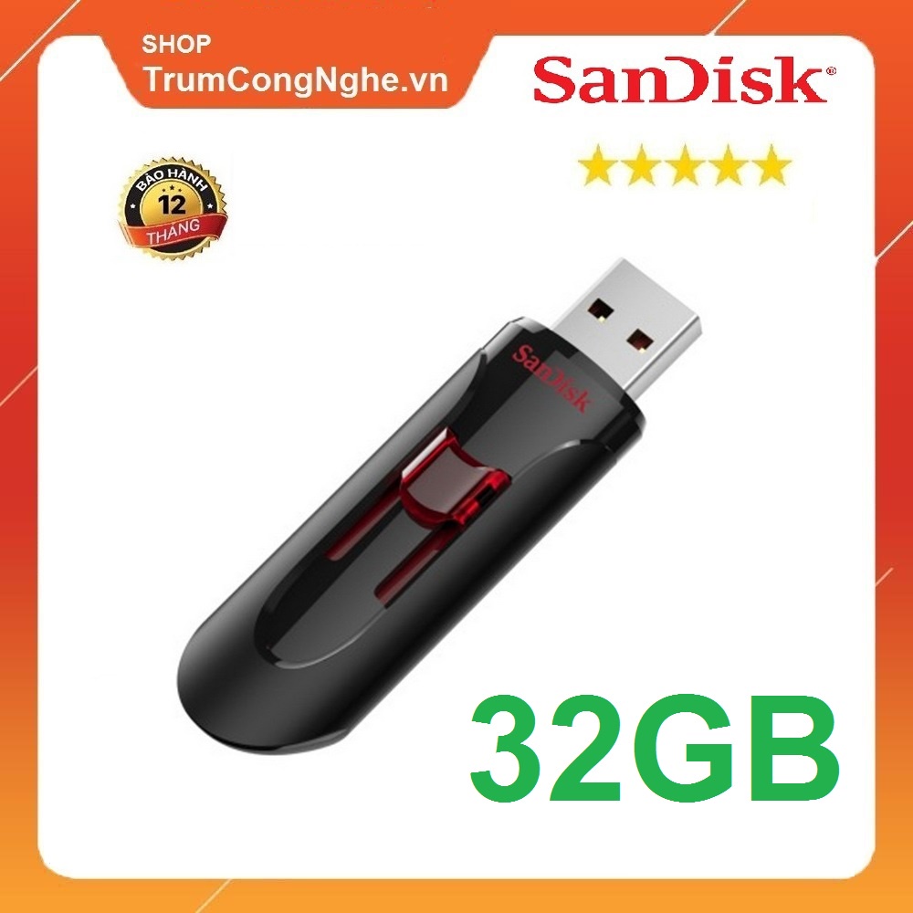 USB 3.0 32GB SanDisk CZ600 Cruzer Glide - Tốc độ cao