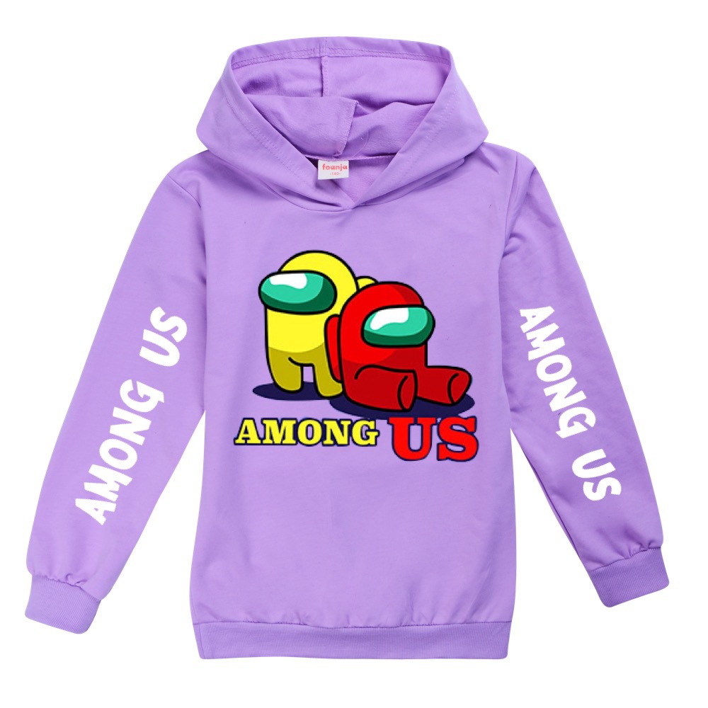 Mới Áo Hoodie Tay Dài In Hình Game Among Us Cho Bé Từ 4-15 Tuổi