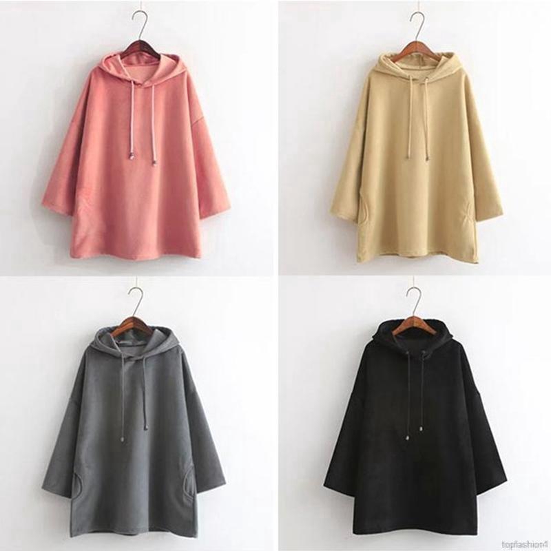 Áo hoodie kích thước lớn đơn giản năng động dành cho nữ | BigBuy360 - bigbuy360.vn