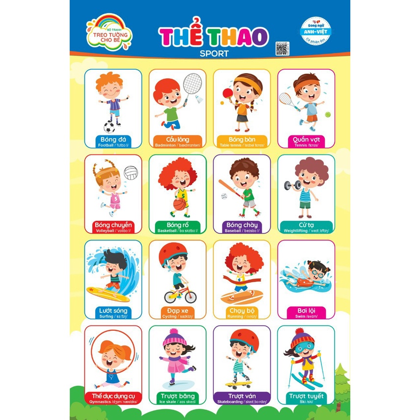 Tranh treo tường kỹ năng cho bé - 10 chủ đề  - Việt Hà