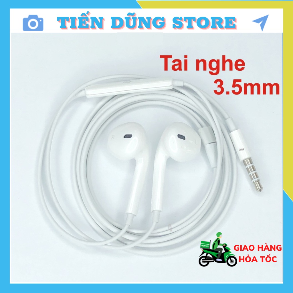 Tai Nghe Jack 3.5mm Cho Điện Thoại Android/Máy Tính Bảng - Nút Tăng Giảm Âm Lượng Và Đàm Thoại