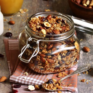 Granola siêu Hạt GreenFood 500G, Ngũ cốc giảm cân, ăn kiêng không đường