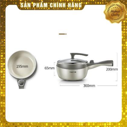 Nồi điện đa năng, chống dính, sử dụng để nấu lẩu, chiên, xào, luộc, INOX 304