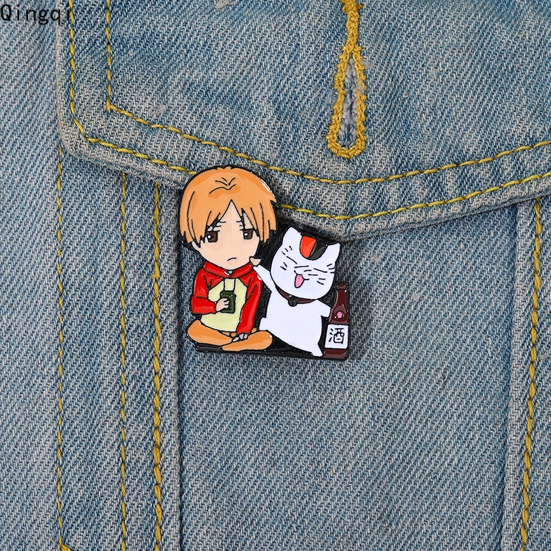 Ghim cài áo Miss Zoe hình nhân vật Takashi Maneki Neko Nyanko Sensei Madara trong Natsume Yuujinchou