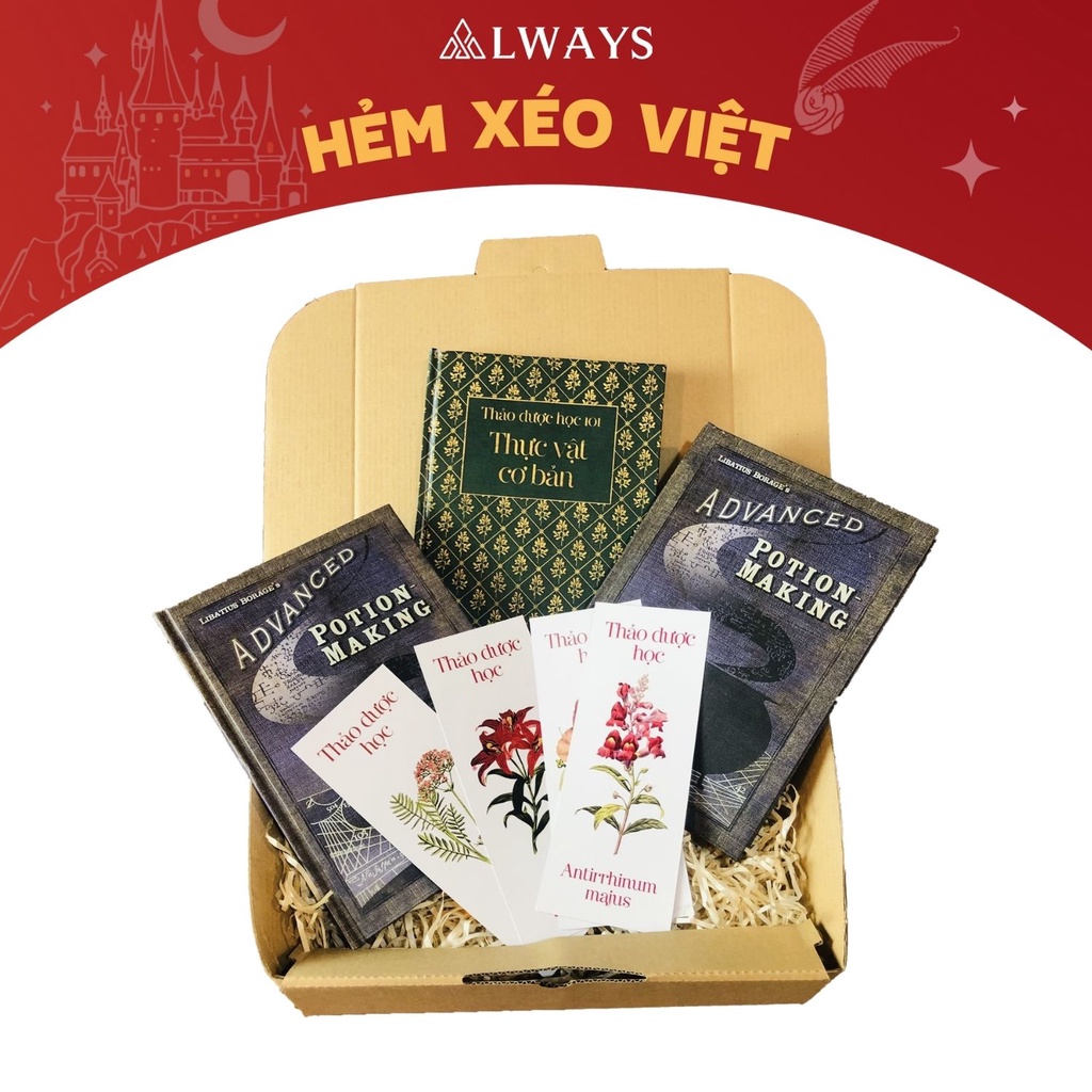 Combo gồm sổ Thảo dược kèm sổ Độc dược 1&2 và set bookmark Thảo dược