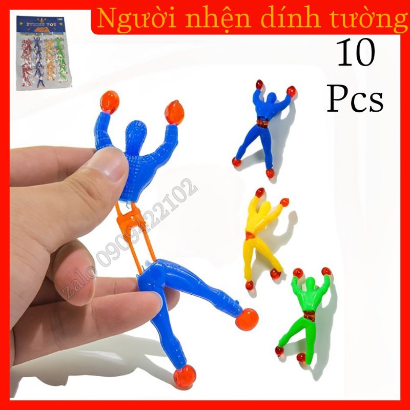 Set 10 Sticky toys Người nhện dính tường