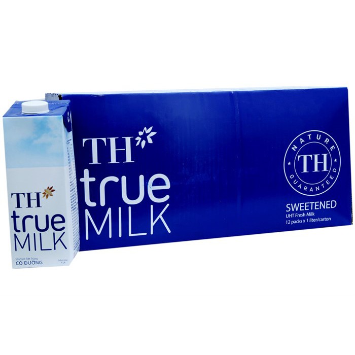 Combo 6 hộp sữa tươi TH True Milk ít đường - hộp giấy 1 lit