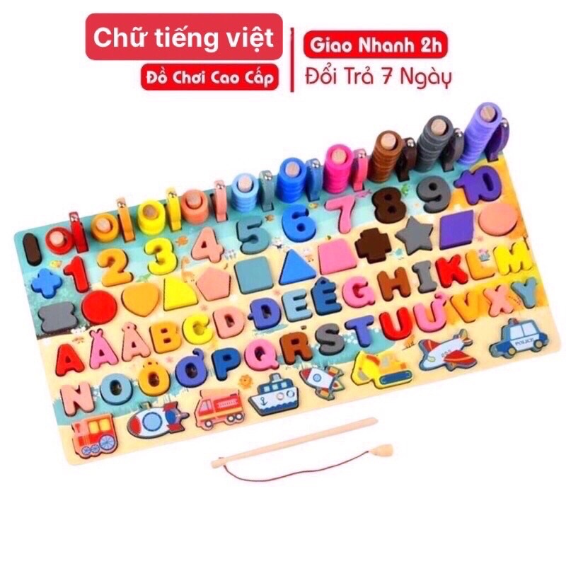 Đồ Chơi Kệ Học Đa Năng Giúp Bé Học Chữ Cái,Phép Tính Và Xem Giờ