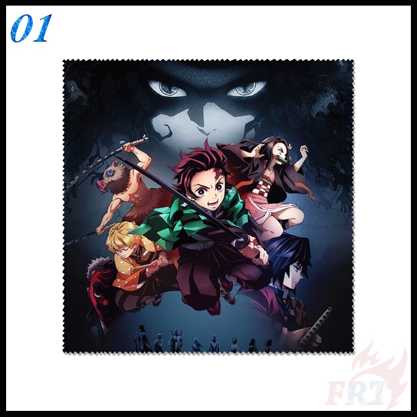 ★ Dụng Cụ Lau Kính Họa Tiết Anime Demon Slayer ★ 1 Khăn Lau Kính, Màn Hình Điện Thoại