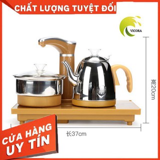Bếp điện đun nước vcr3000 vàng inox 304 pha trà tự động xoay hoàn toàn cảm ứng 100%
