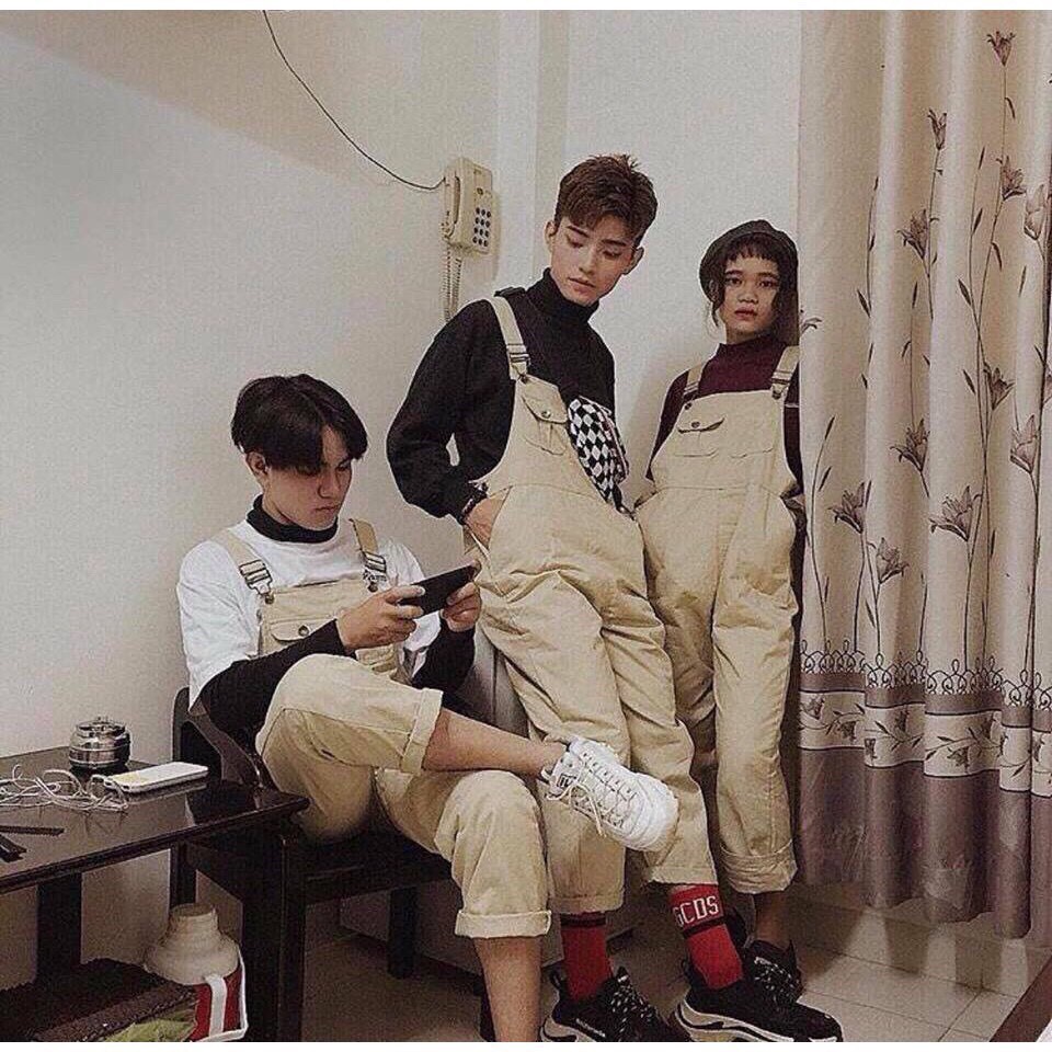 Quần Yếm Phong Cách Ulzzang 🍀FREE SHIP🍀Quần Kaki Baggy 2 Túi Ngực Unisex LAVUSA | BigBuy360 - bigbuy360.vn