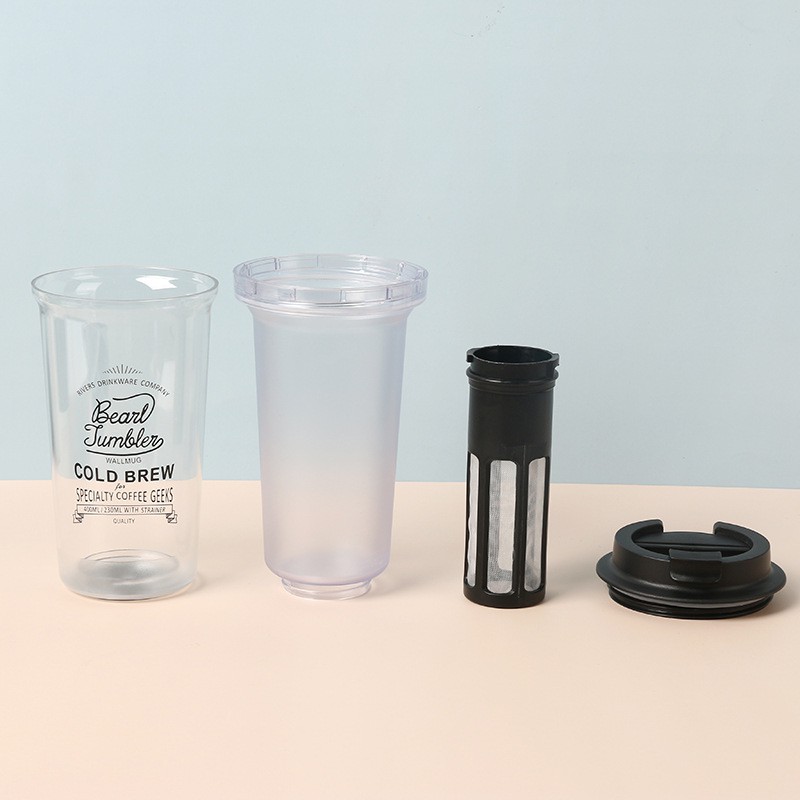 Bình Pha Cà Phê Cold Brew - Cà phê pha lạnh, Trà, Detox 2 lớp Tumbler tiện lợi