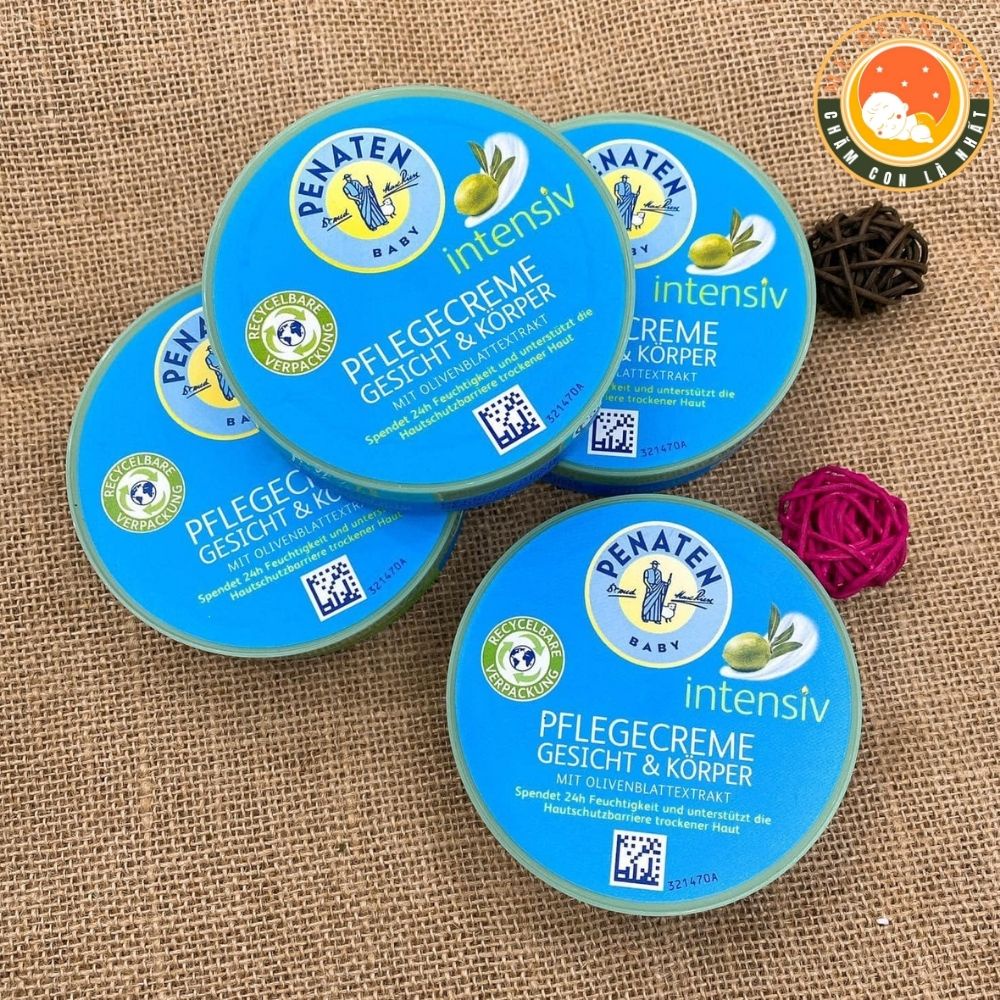 Kem Dưỡng Da Cho Bé Penaten Intensiv 100ml Chuyên Sâu Cho Mặt Và Cơ Thể giúp Giữ Ẩm 24h, Kem Dưỡng Da cho Bé Từ Sơ Sinh
