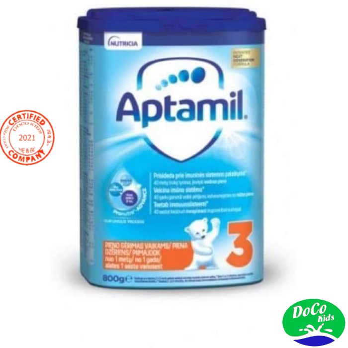 Sữa Aptamil Pronutra nội địa Đức (Aptamil xanh cao) đủ số 1,2,3 1+ 2+, 800g, Cho bé yêu phát triển toàn diện