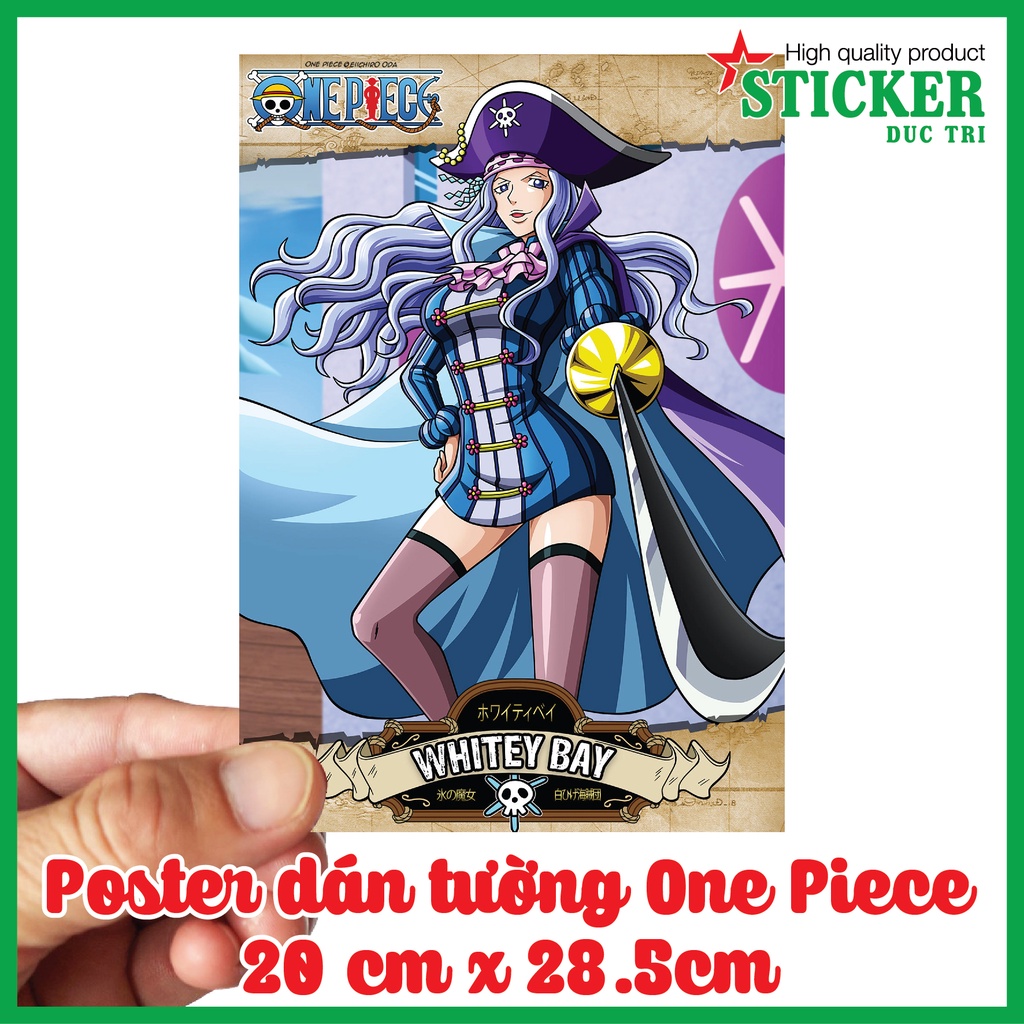 One Piece Poster tranh dán tường.Decal nhựa có cán màng sẳn keo chỉ lột dán. P2