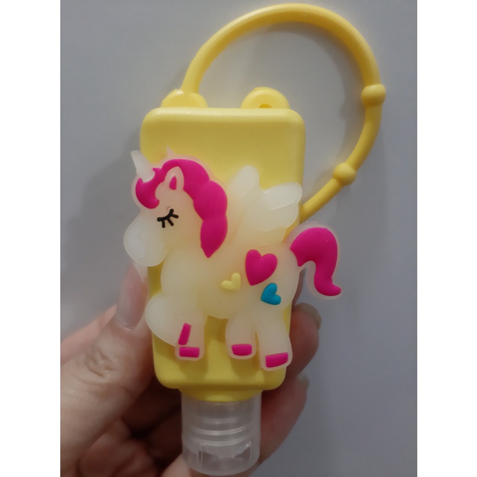 Chai 30ml Rỗng Kèm Silicon Hình Ngựa Pony Cute Dùng Đựng Nước Rửa Tay