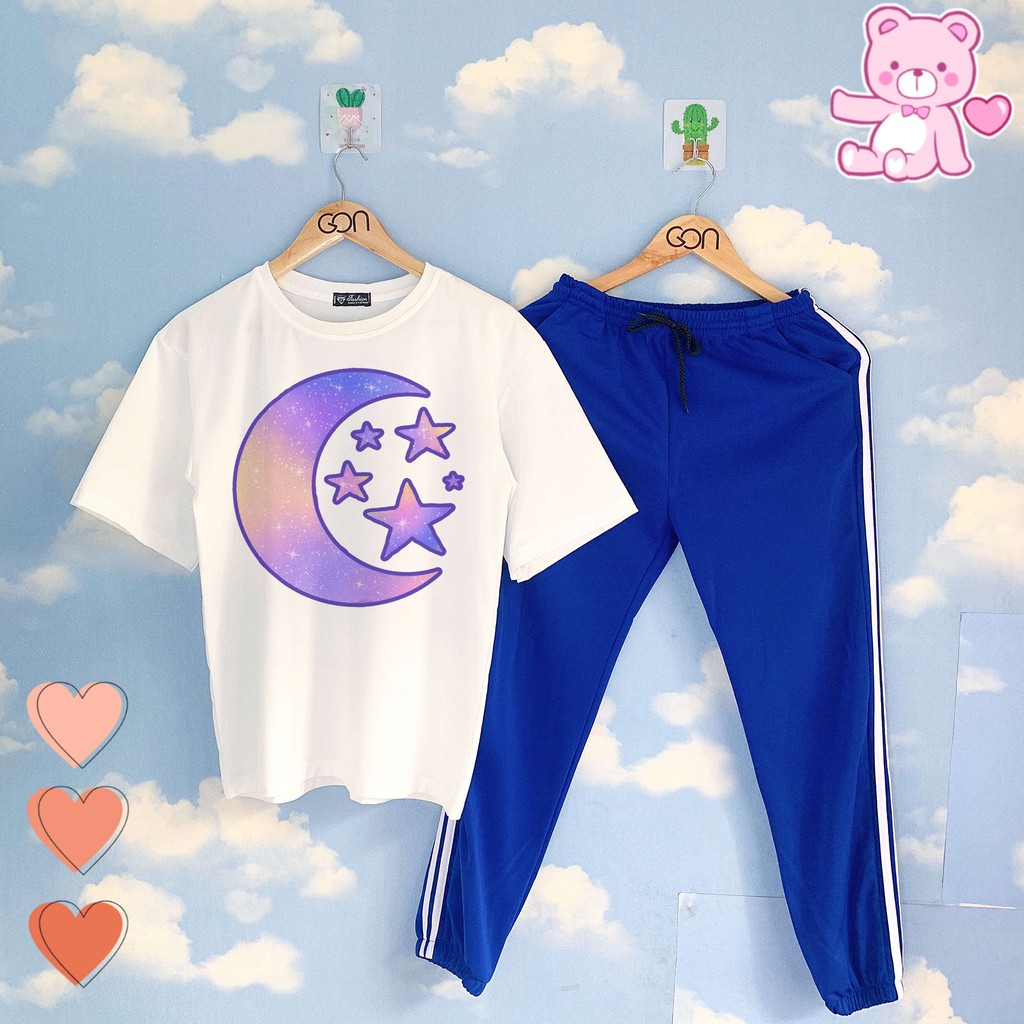 [COMBO TIẾT KIỆM] Set áo thun tay lửng quần kẻ 3 sọc, quần unisex 2 sọc C78 | BigBuy360 - bigbuy360.vn