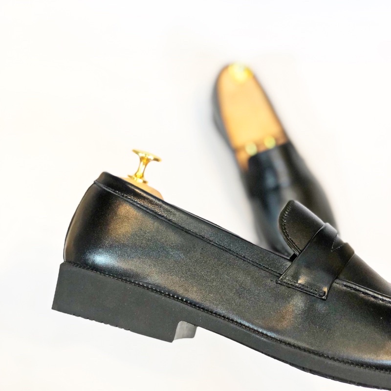 Giày Loafer OneMan da bò thật đế cao su - Da nhập khẩu nguyên tấm loại 1, tl033 tl033n bảo hành 12 tháng