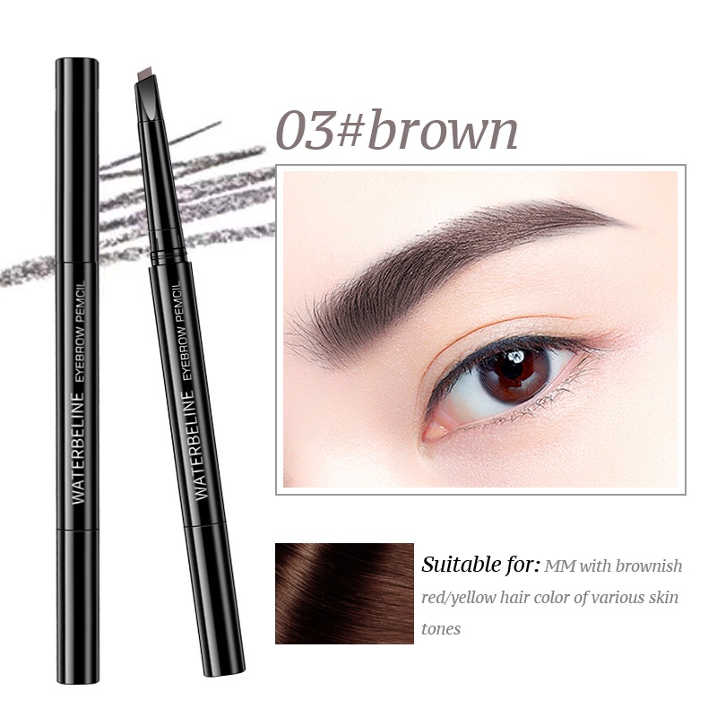 Bút kẻ lông mày SUAKE 5 màu sắc tùy chọn thiết kế hai đầu chống thấm nước lâu trôi 30g