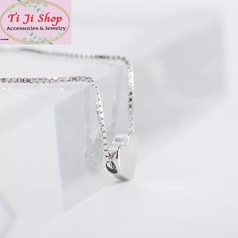 DÂY CHUYỀN NỮ TRÁI TIM INOX  - trắng, đẹp, không đen,