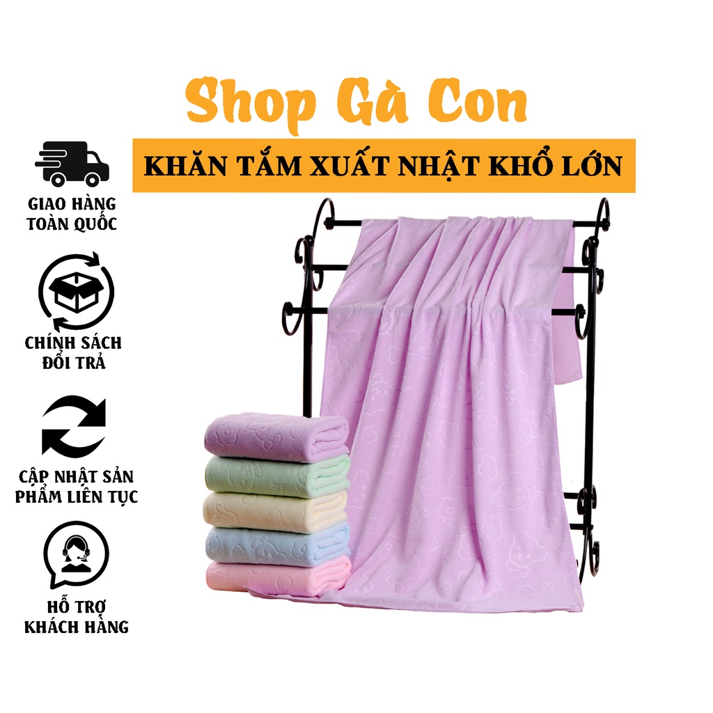 Khăn tắm xuất Nhật nhiều màu khổ lớn cao cấp loại 70x140cm