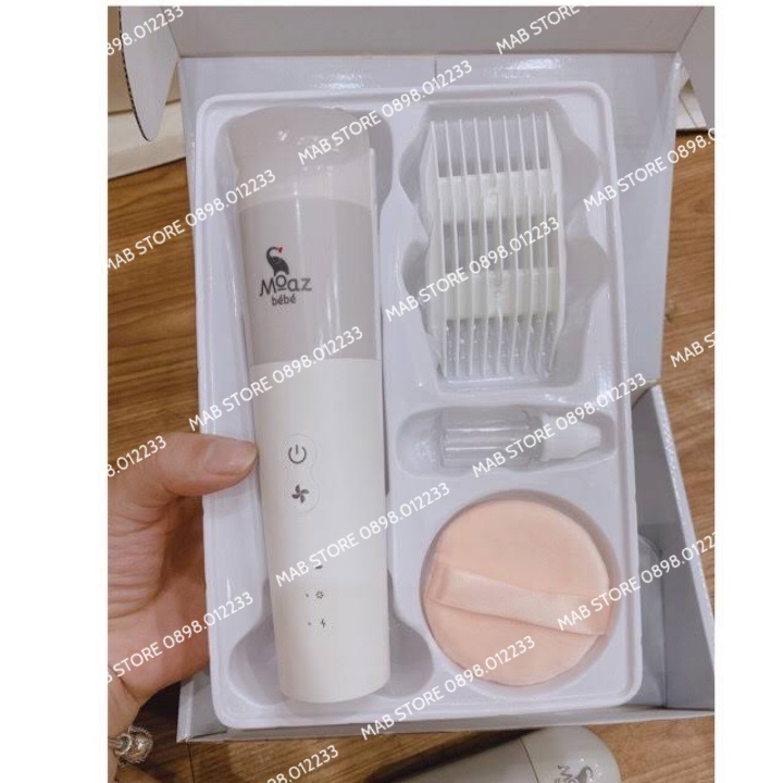 Tông Đơ Cắt Tóc Moaz Bebe MB-014 Có Chế Độ Hút Tóc Thông Minh - Hàng Chính Hãng