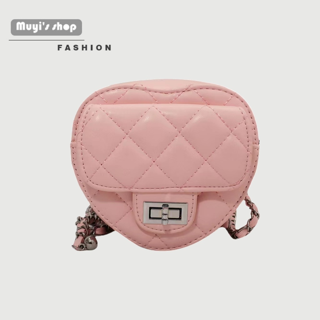 Túi Đeo Vai Hình Trái Tim Phối Dây Xích Thời Trang Mùa Hè 2022 Cho Nữ