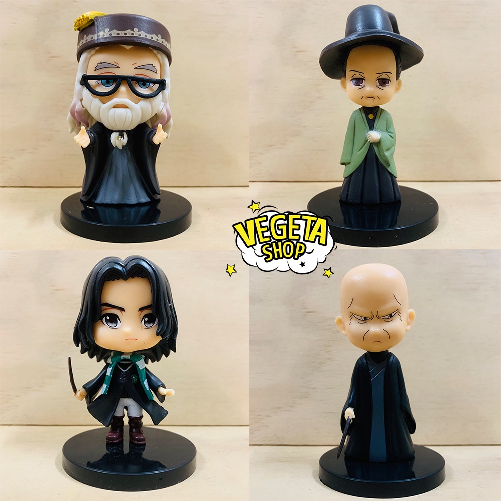 Mô hình Harry Potter Hermione Ron Draco Malfoy Dumbledore Luna Lovegood Severus Snape Minerva McGonagall Voldemort - 9cm