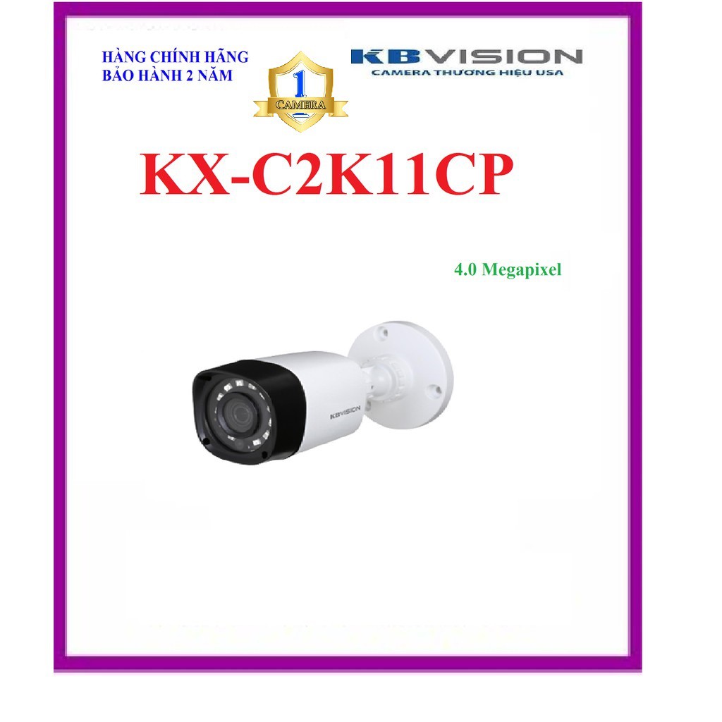 Camera HDCVI hồng ngoại 4.0 Megapixel KBVISION KX-C2K11CP