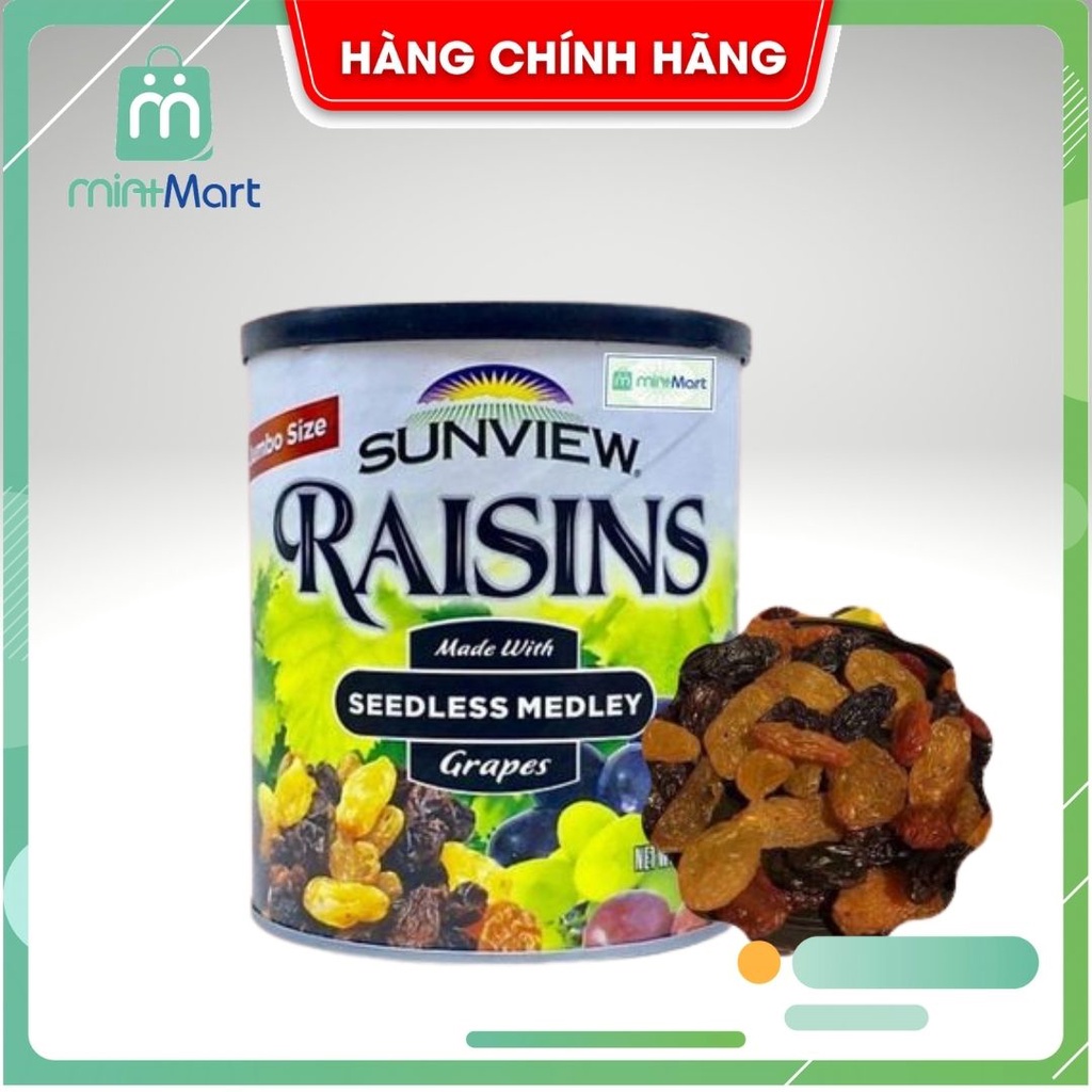 [Date 02/2023] Nho khô Raisins không hạt mix vị hỗn hợp 425g nhập khẩu Mỹ chính hãng