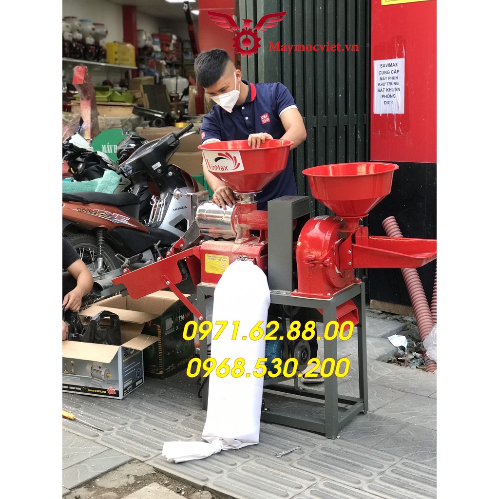 Máy sát gạo 3 tác dụng có lọc sạn bổi trấu VINMAX