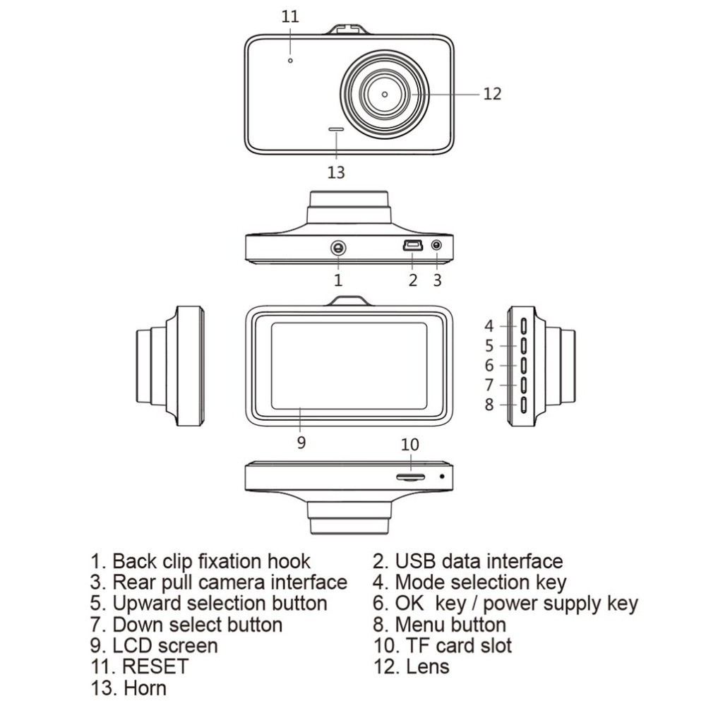 Set camera quan sát phía sau 1080P A10 kèm phụ kiện cho xe hơi | BigBuy360 - bigbuy360.vn