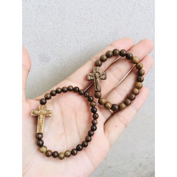 Vòng đeo tay trầm tốc mix thánh giá cho Bé Trai,Bé Gái
