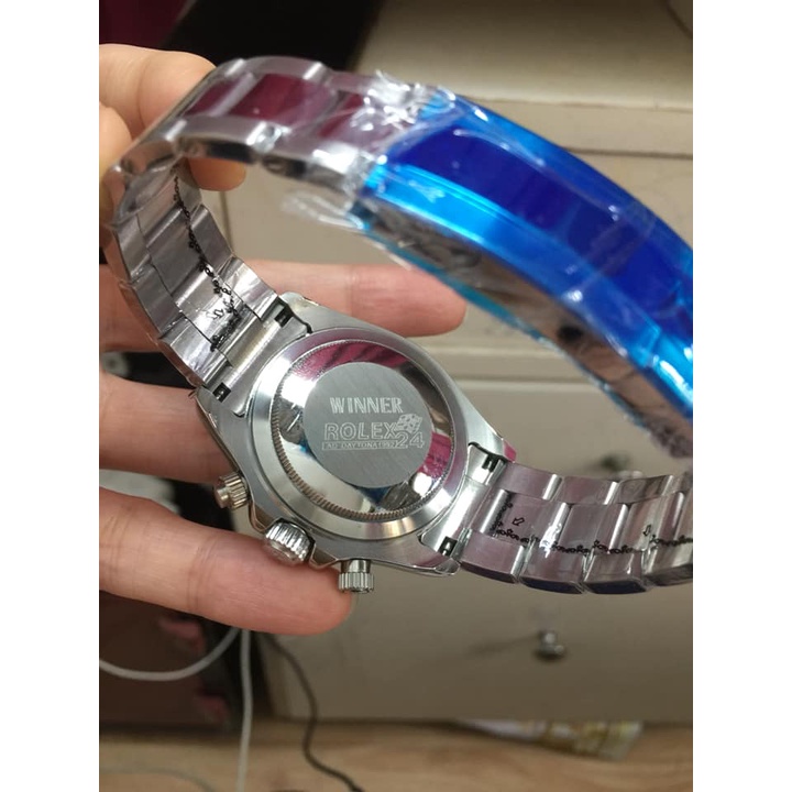 Đồng hồ Nam Rolex 6kim máy nhật dòng cơ Automatic size 40mm mặt xanh dây kim loại