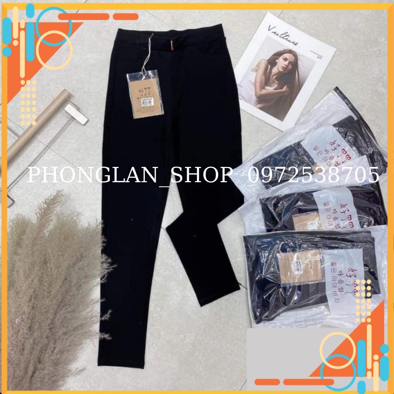Quần Legging Nữ Vải Umi Hàng Quảng Châu Dài Có Túi Trước Và Sau