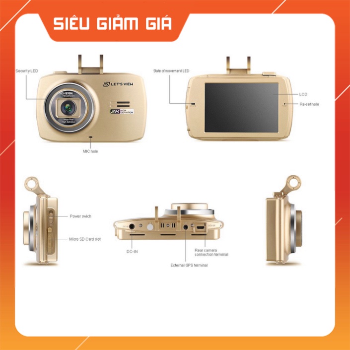 SALE SẬP NGUỒN Camera hành trình nhập khẩu Hàn Quốc LET'S VIEW SH-200M HÀNG CAO CẤP