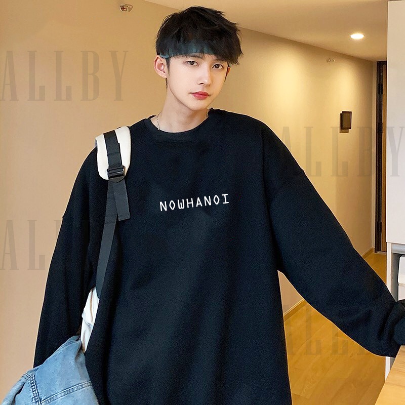 [Mã 12FASHIONSALE1 giảm 10K đơn 50K] Áo sweater nỉ now hanoi Form Rộng Áo hoodie nỉ UNISEX Nam Nữ- In Hình Local Brand | BigBuy360 - bigbuy360.vn