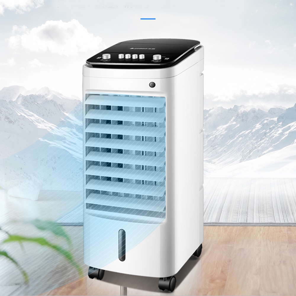 Quạt đá CHIGO FKL-XM01Y có điều khiển, quạt hơi nước điều hòa kèm 5 lọ đựng đá 65w