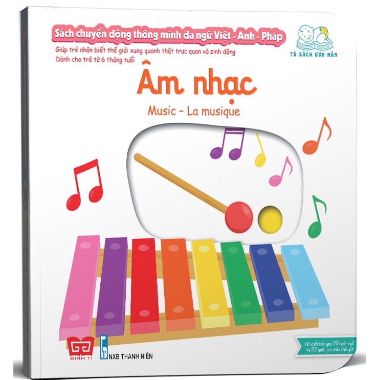 Sách - Sách Chuyển Động Thông Minh Đa Ngữ Việt - Anh - Pháp: Âm Nhạc – Music – La Musique
