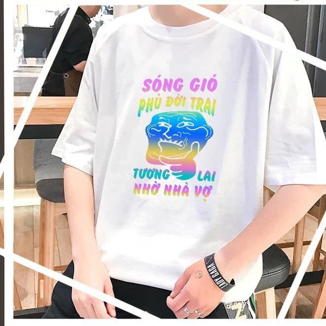 Áo Thun Phản Quang❤️freeship 50k ❤️Áo Thun Phản Quang Sóng Gió Phủ Đời Trai PQ49