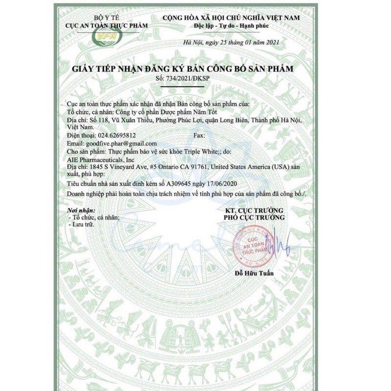 [CHÍNH HÃNG] VIÊN UỐNG TRẮNG DA TRIPLE WHITE | BigBuy360 - bigbuy360.vn