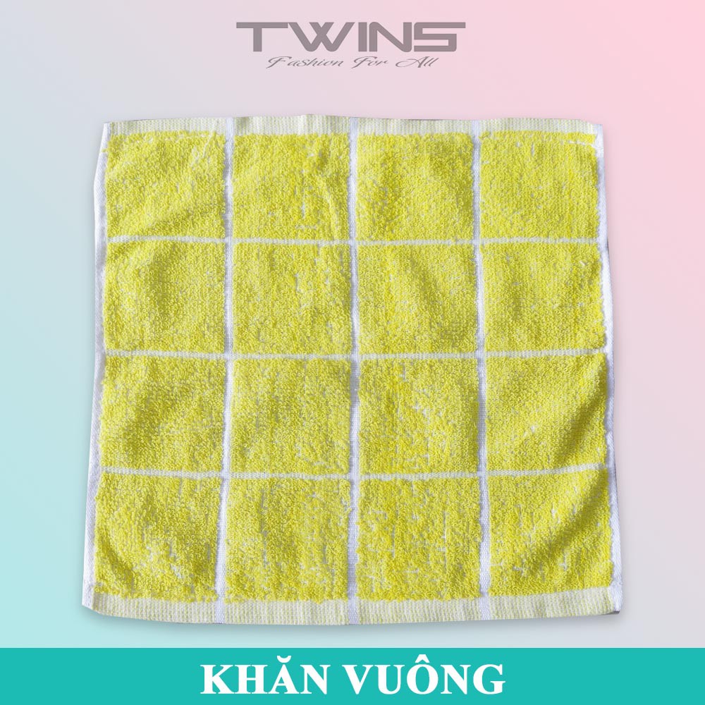 Khăn lau cotton cao cấp đa năng hình vuông thấm hút nước tốt bền màu không xù lông (shop giao màu ngẫu nhiên)