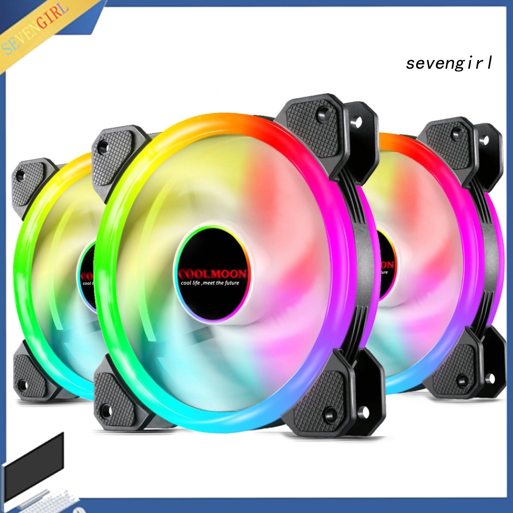 Set 1 / 3 Đèn Led Rgb 12 Màu Cho Vỏ Máy Tính