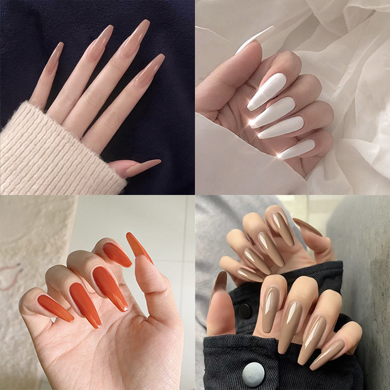 [Hàng mới về] Bộ 24 móng tay giả họa tiết xinh xắn quyến rũ chống thấm nước